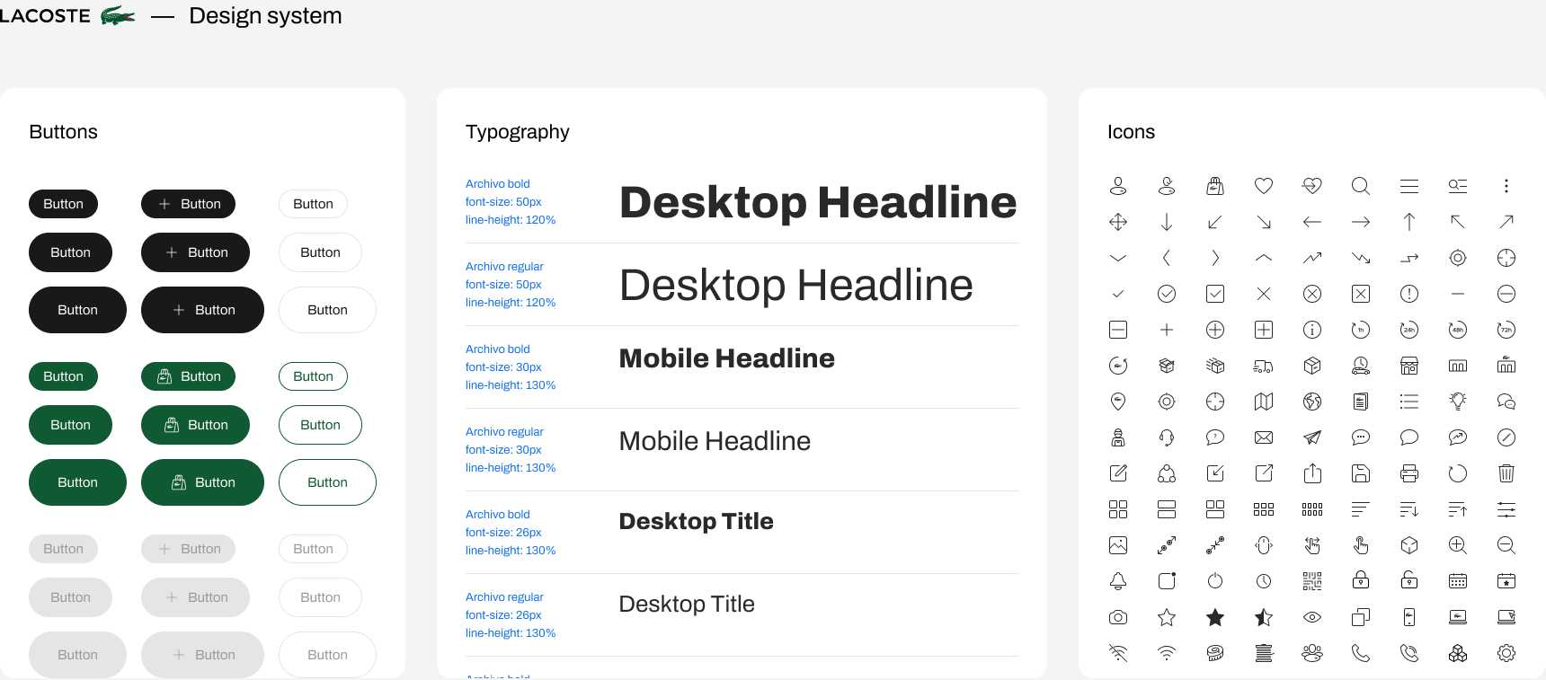 Lacoste - Design system